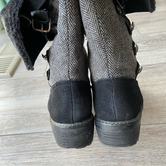 Grizzleez Zigi Danya Faux Fur Lining Fold Over Suede Leather Boots - Picture 9 of 15